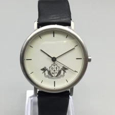 Vtg Watch People Artwork Watch Unisex 33mm Coat of Arms Dial 1994 New Battery