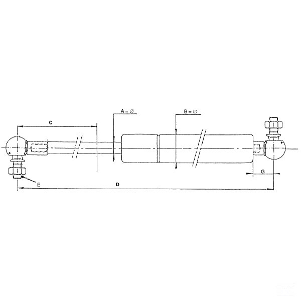 Gasdruckfeder L445-200N für Case CS100 CA083666 | eBay 