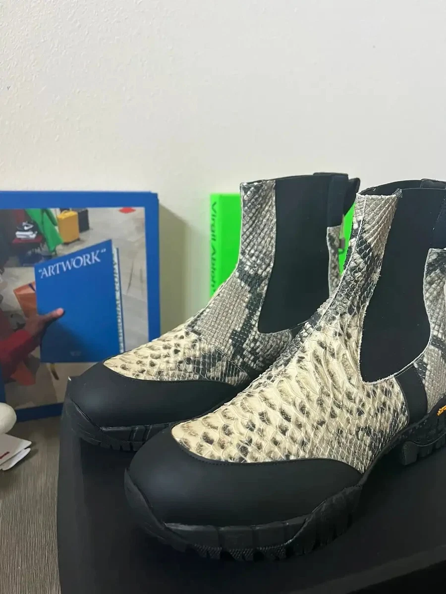 1017 ALYX 9SM Snakeskin Vibram Chelsea Boots SS19