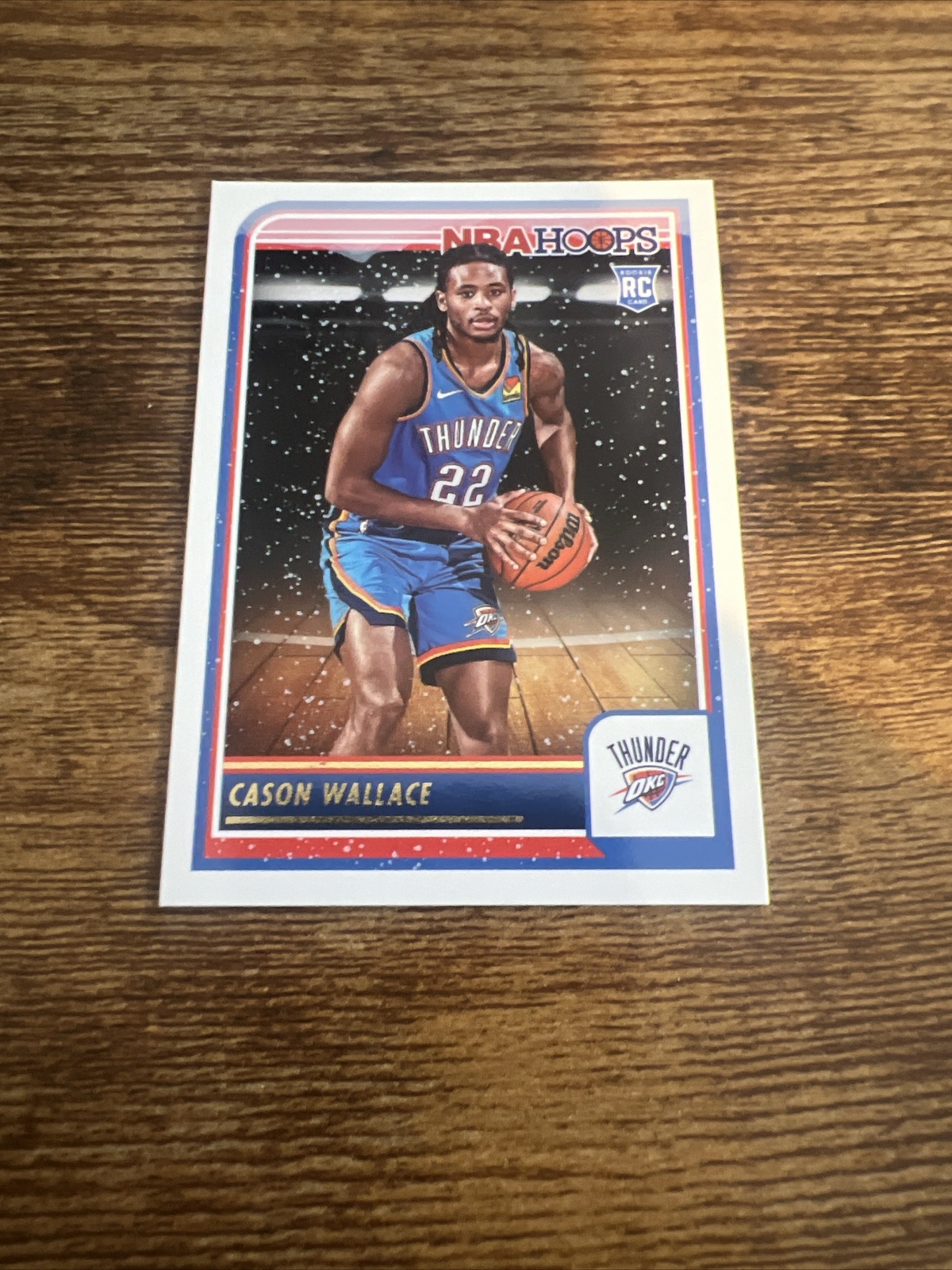 2023-24 NBA Hoops Winter Basketball Rookie Card #252 Cason Wallace RC Thunder