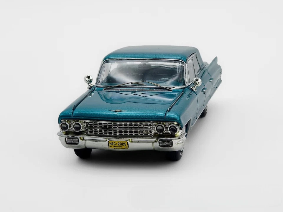 MK 1:64 синий 1962 Cadillac DeVille HEC сцена Muscle седан литая модель автомобиля - Изображение 4 из 4