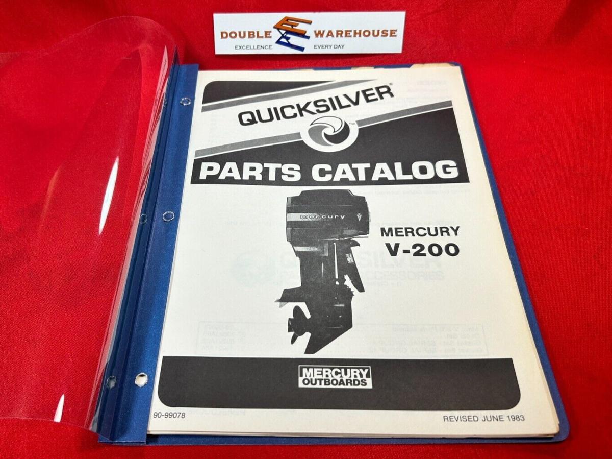 June 1983 Quicksilver Parts Catalog Mercury V-200 90-99078 | eBay