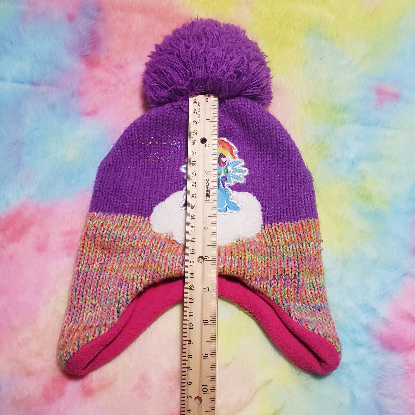 Cappello Rainbow Dash My Little Pony berretto rosa viola ragazze giovani pattini per orecchie