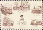 Vintage placemat THE KINGS COURT Nassau Hall Morven pics Princeton New Jersey — photo 1