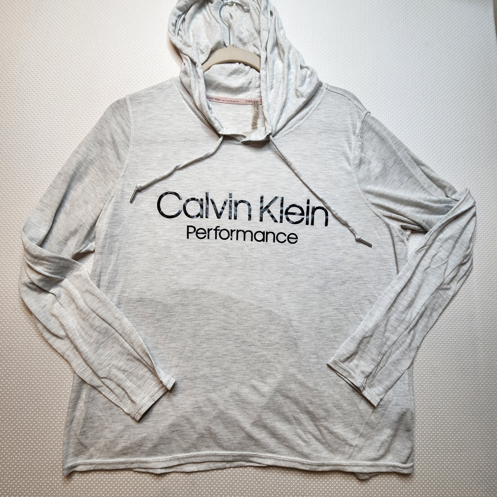 Calvin Klein Performance Women Hoodie Shirt Top Large Grey Lightweight  Quick Dry | eBay