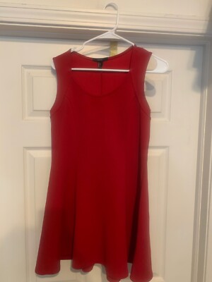 Forever 21 Red Fit & Flare Dress Adult Size Large | eBay