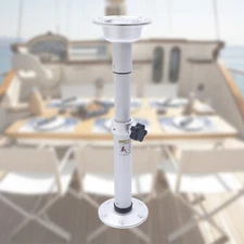 Adjustable Table Pedestal Stand Silver Table Base For Marine Boat Yacht
