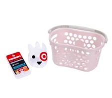 Target Toy Shopping Basket Kids PINK Bullseye New