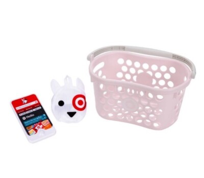 Target Toy Shopping Basket Kids PINK Bullseye New