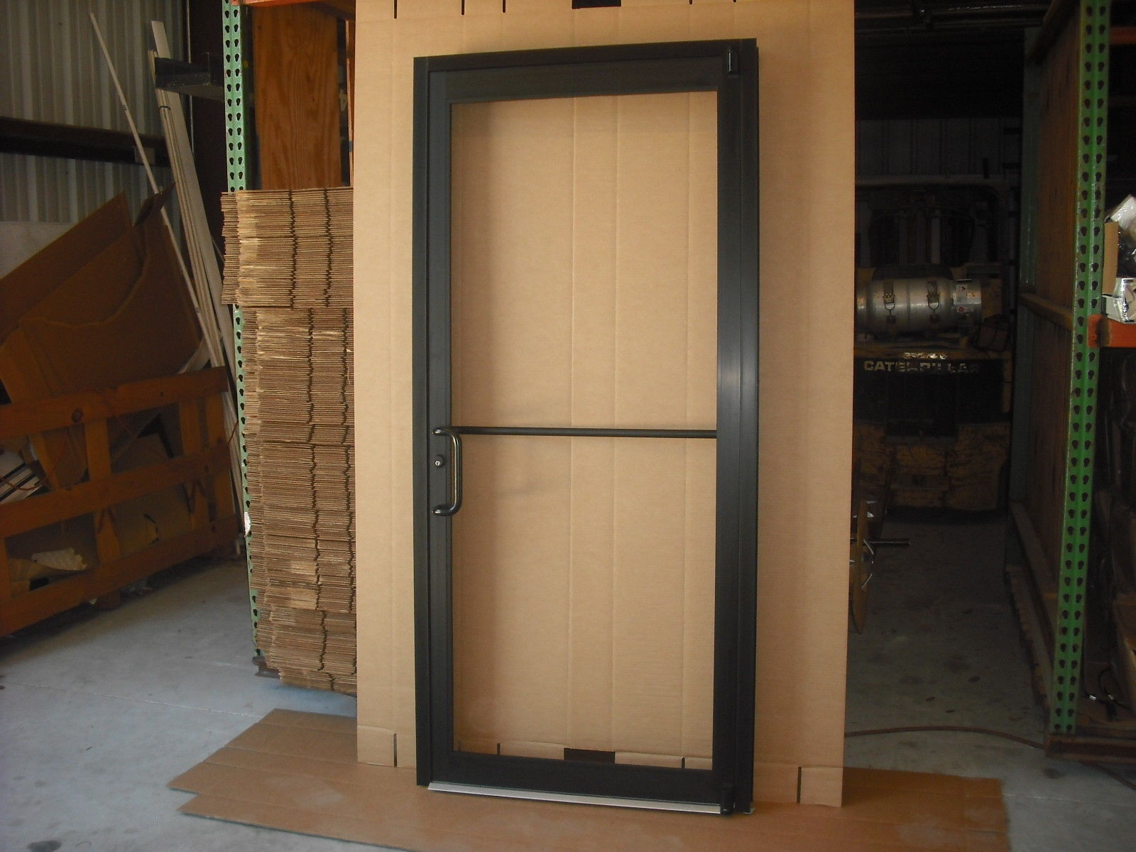 COMMERCIAL ALUMINUM STOREFRONT DOOR, FRAME & CLOSER, 3'0" x 7'0