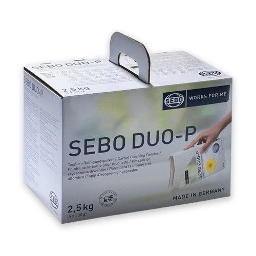 SEBO 0472 SE duo-P - 5 x 500g Teppich REINIGUNGSPULVER Teppichschnee 50 - 100 qm
