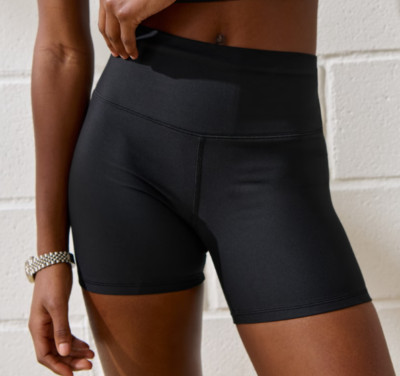 Abercrombie & Fitch YPB Sculpt Lux Ultra High Rise 5'' Biker Shorts Black S NWT