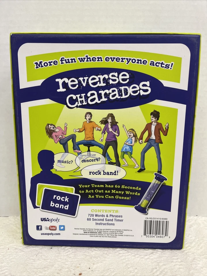 The Original Reverse Charades Game USAopoly 2014 Hilarious Twist New P - Image 2 of 3
