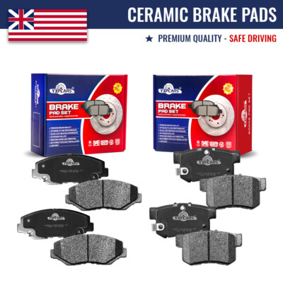 Front and Rear Ceramic Brake Pads for 2003 2004 2005 2006 2007 Honda Accord 2.4L