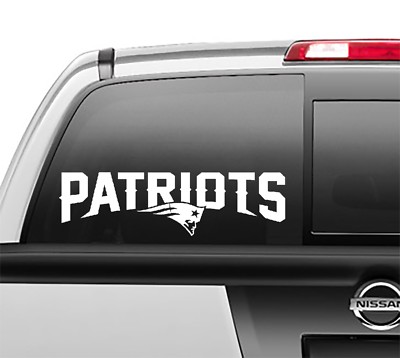 Adesivo Oval Co Logotipo Do Tie NFL New England Patriots Preto E - Foto 2