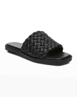 Vince Black Woven Slide Sandals Vince Women main image 4