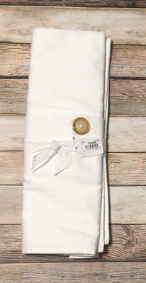 Pottery Barn Organic Soft Wash Twill Standard Pillow Sham White