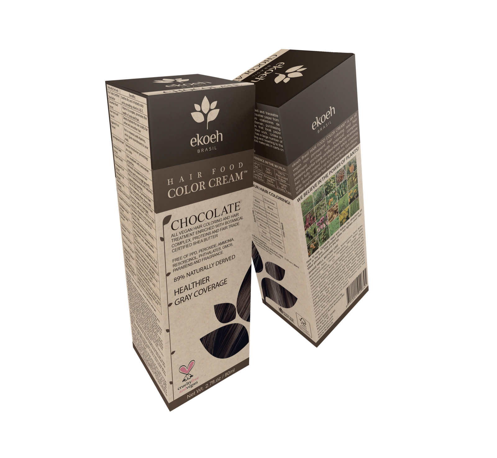 Ekoeh Brasil Hair Food Color Cream Ppd Free Vegan Natural