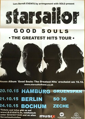 STARSAILOR  2015  TOUR - orig. Concert Poster - Konzert Plakat - DIN A1 - F/N