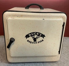 Antique Primitive Portable Bucks Baquick Porcelain Oven Camping Rare Cooking