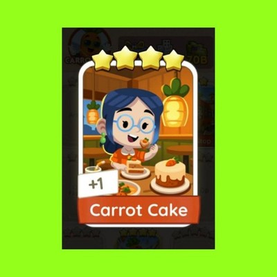 1 x Karottenkuchen (    ) - Set 14 - Mono_Poly_Go Aufkleber - Bester Service