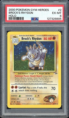 Brock's Rhydon (Unlimited) graded PSA 6 for sale on eBay