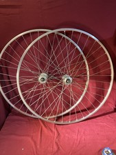 Vintage Phil Wood Low Flange Wheel Set 36h Silver 120mm Mavic 27x1 14 Rims Vintage Phil Wood Low Flange Wheel Set 36h Silver 120mm Mavic 27x1 14 Rims
