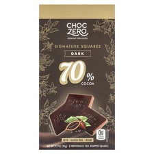 Signature Squares, Dark Chocolate, 70% Cocoa, 8 Squares 3.2 oz (90 g)