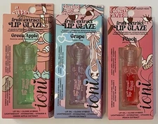 IONI Fruit Extract Lip Glaze GREEN APPLE, GRAPE & PEACH (Set of 3)