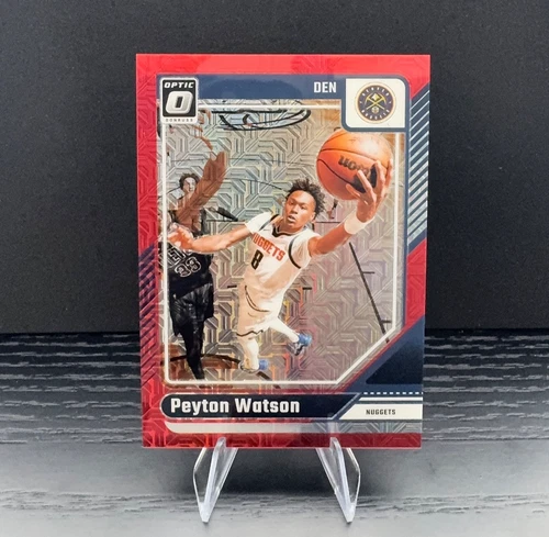 2024-25 Panini Donruss Optic Peyton Watson Choice Red /88 #216
