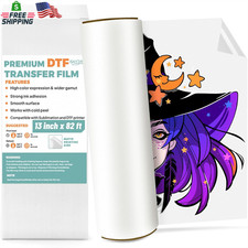 KASYU DTF Transfer Film Roll, A3 13" X 82Ft Glossy Direct to Film for All Sublim