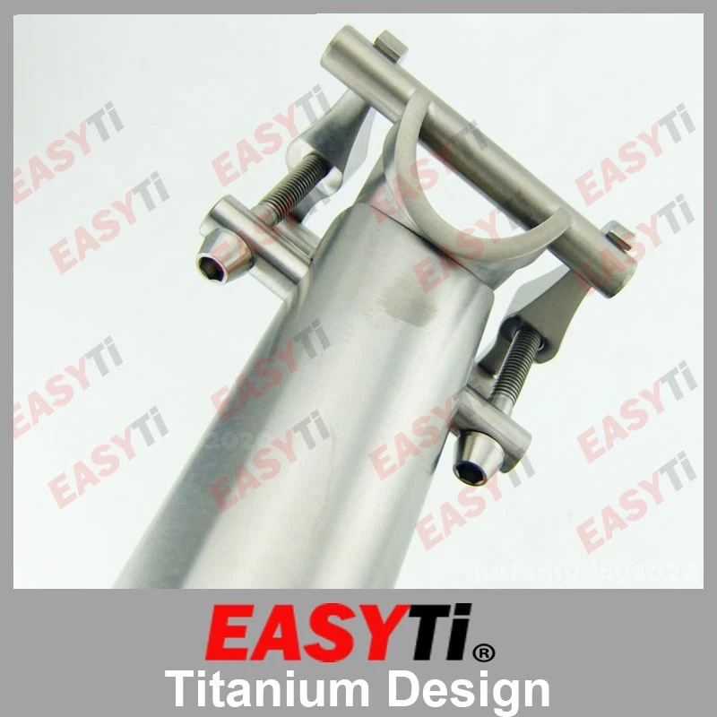 Tija de sillín de bicicleta de titanio de alta calidad Easy Ti 31,8 mm - para Brompton - ultra ligera Foto 3 de 4