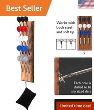 Wall Mounted Dart Holder/Caddy Display, Holds 12 Steel and Soft Tip Darts