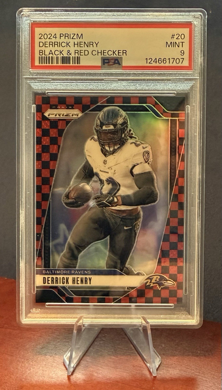2024 Panini Prizm - Derrick Henry #20 Black & Red Checker Prizm SSP Case Hit