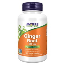 NOW FOODS Ginger Root 550 mg 100 Veg Capsules