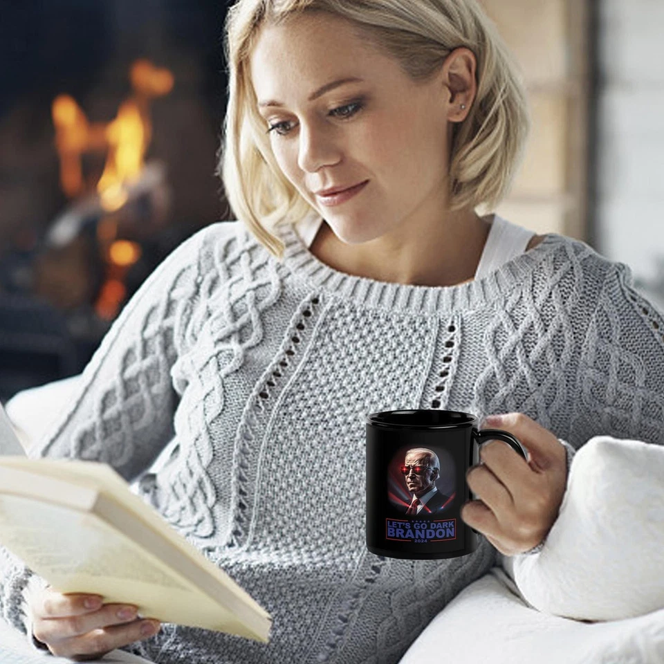 350ml Dark Brandon Mug Ceramic Coffee Mug Travel Mug Let's Go Brandon Tea Cup - Image 2 of 4