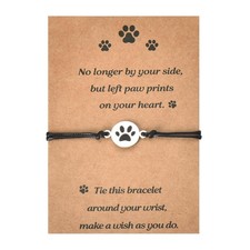 Dog Memorial Gifts for Loss of Dog Pet Paw Bracelet for Women Men Friendship ...