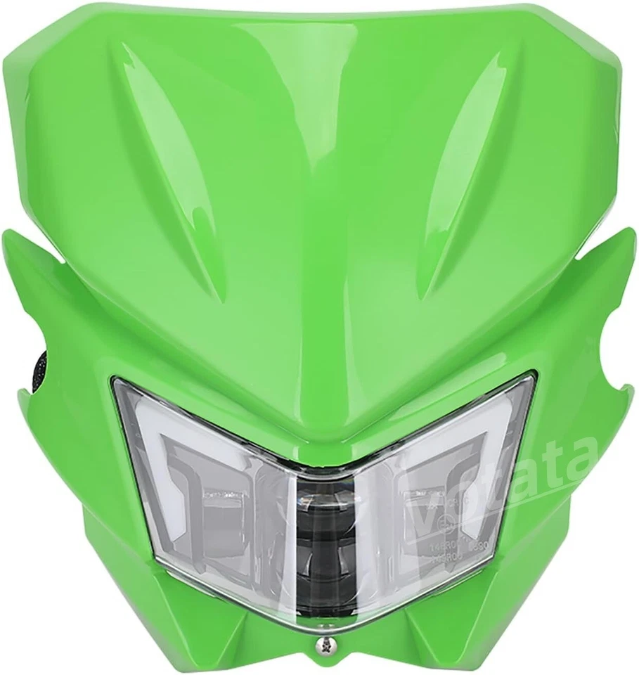 For Kawasaki KLX 450 400 300 KMX 250 200 KDX 125 200 220 LED Headlight w/Fairing - Image 3 of 4