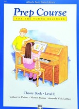 Alfred's Basic Piano Library Prep Course Theory Book Level E