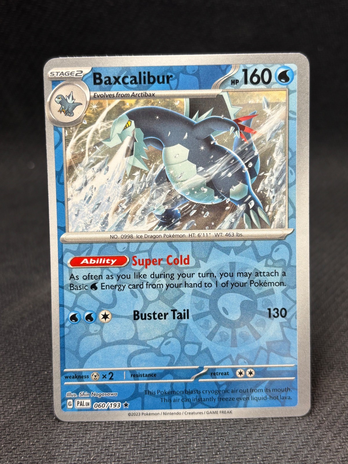 Baxcalibur 060/193 Rare Paldea Evolved Pokemon Reverse Holo Lightly Played