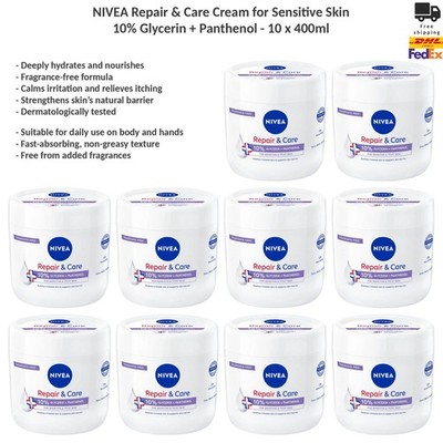 NIVEA Repair & Care Sensitive Body Cream Intensive Care for Sensitive Skin x10