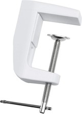 Replacement Lamp Clamp White Metal C-Clamp Up to 6.35 cm Thick for Desk