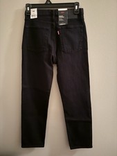 Levi's Womens Wedgie Straight Black Denim Jeans Button fly NWT Size 25