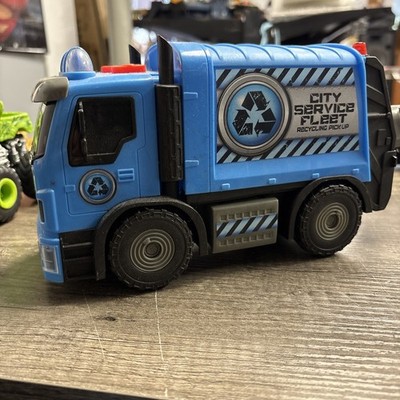 Road Rippers City Service Fleet -Garbage Truck Blue Lights Up Sound Drives Works