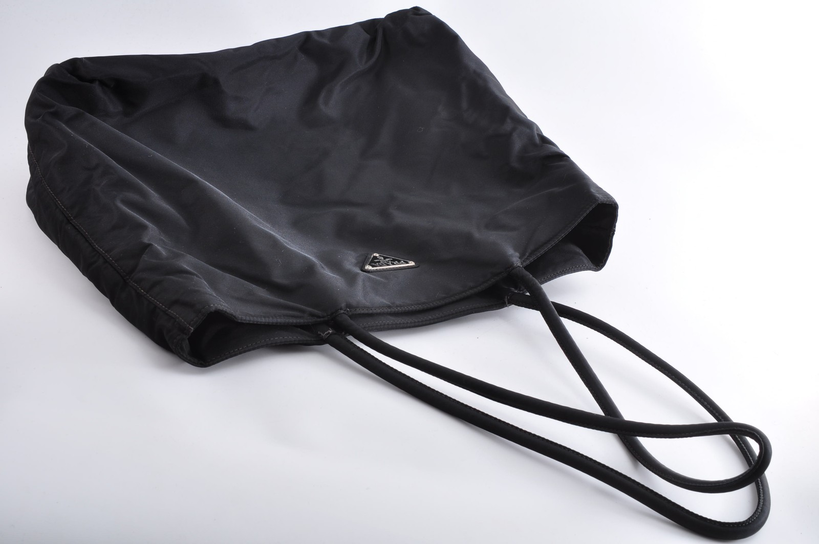 PRADA Triangular Logo Plate Hand Bag Shoulder Bag… - image 9