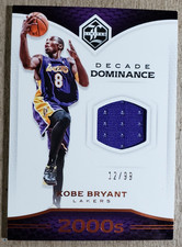 2016-17 Panini Limited Decade Dominance 2000s Kobe Bryant Game Used Jersey /99