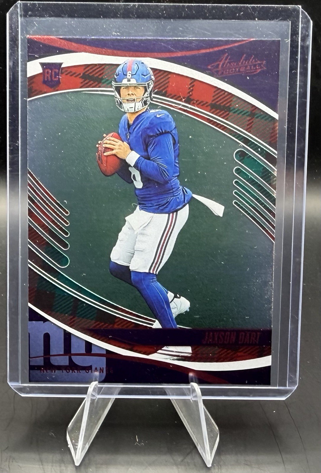 2025 Panini Absolute - Rookies Jaxson Dart #137 Red and Green Plaid (RC)