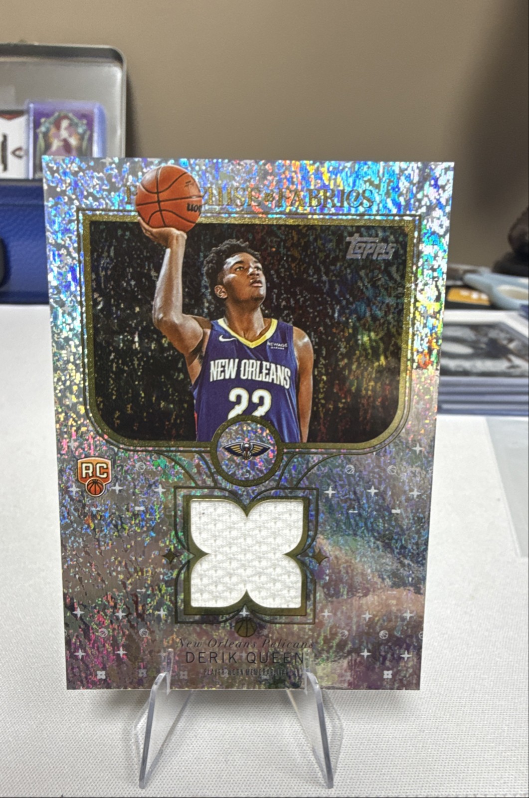 2025-26 Topps - Franchise Fabrics Derik Queen #FF-DQ Holofoil (MEM, RC)