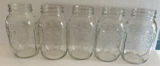 #1008 5 Quart Mason Canning Jars with The Fruit Medallion & Measurements on Side