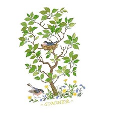 Handmade Ribbon Stickerei Baum Vogel Malerei Kit Kreuzstich DIY Dekor